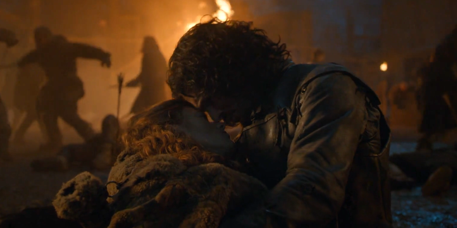 Ygritte dying in Game of Thrones