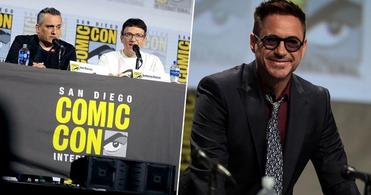 Joe Russo and Anthony Russo at the 2019 San Diego Comic Con International, Robert Downey Jr. at the 2014 San Diego Comic Con International