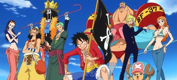 The Straw Hat Pirates in One Piece.