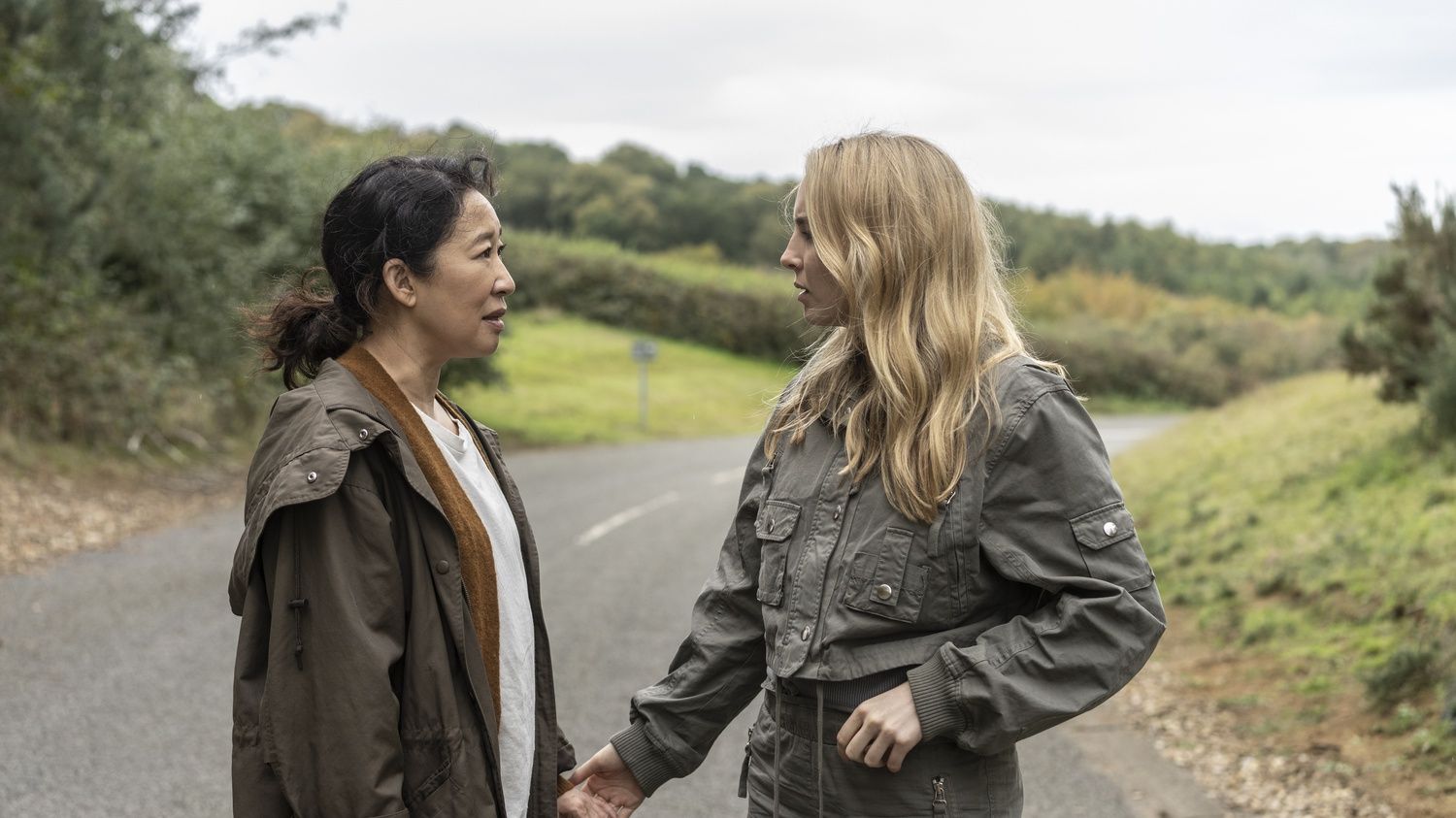 Comer and Sandra Oh as Eve in Killing Eve
