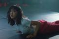 The Uncanny Counter Season 1 Kim Sejeong as Do Ha-na doing push-ups on floor 