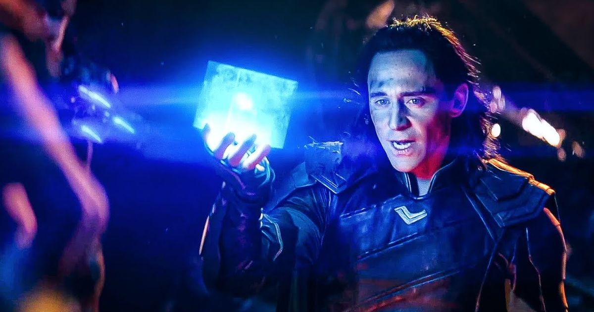 Loki hands over the Tesseract to Thanos