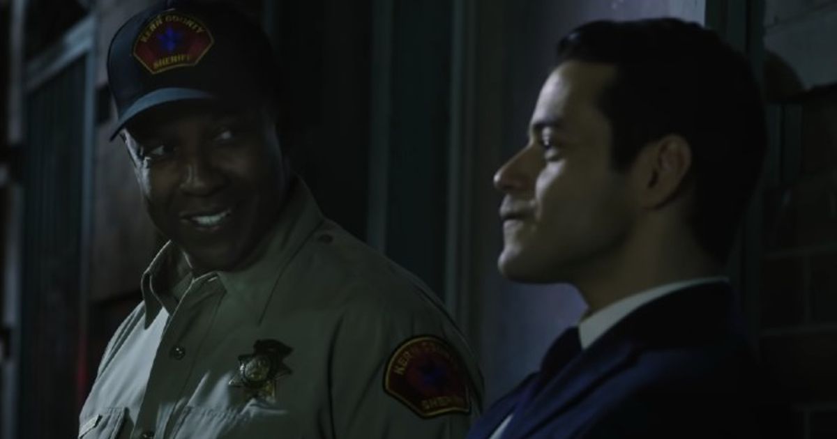Denzel Washington as Joe 'Deke' Deacon, Rami Malek as Jim Baxter in The Little Things