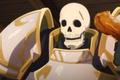 Skeleton Knight in Another World English Dub: Arc munches on some chicken