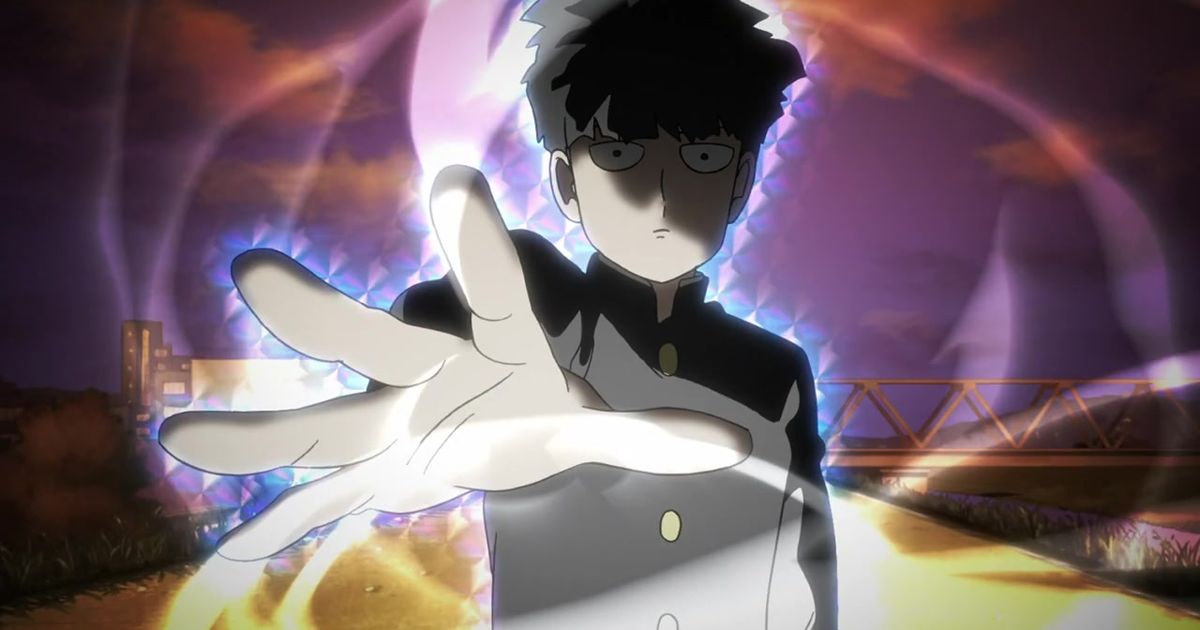 Mob of Mob Psycho 100 using his psychic powers.