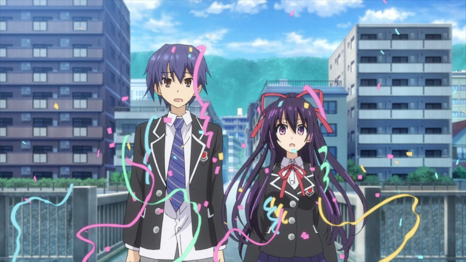 Do Tohka and Shido End Up Together in Date A Live?: Shido and Tohka covered in confetti