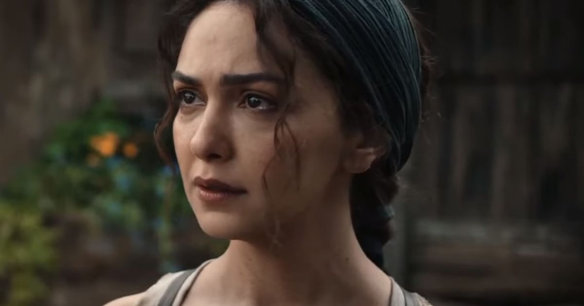 Nazanin Boniadi as Bronwyn in The Lord of the Rings: The Rings of Power