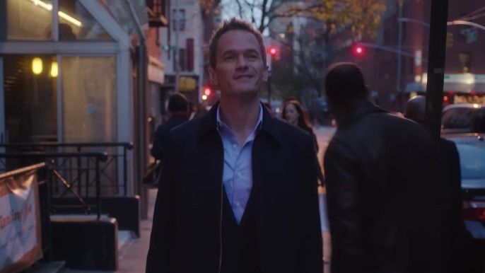 Uncoupled neil patrick harris as michael walking smugly in street