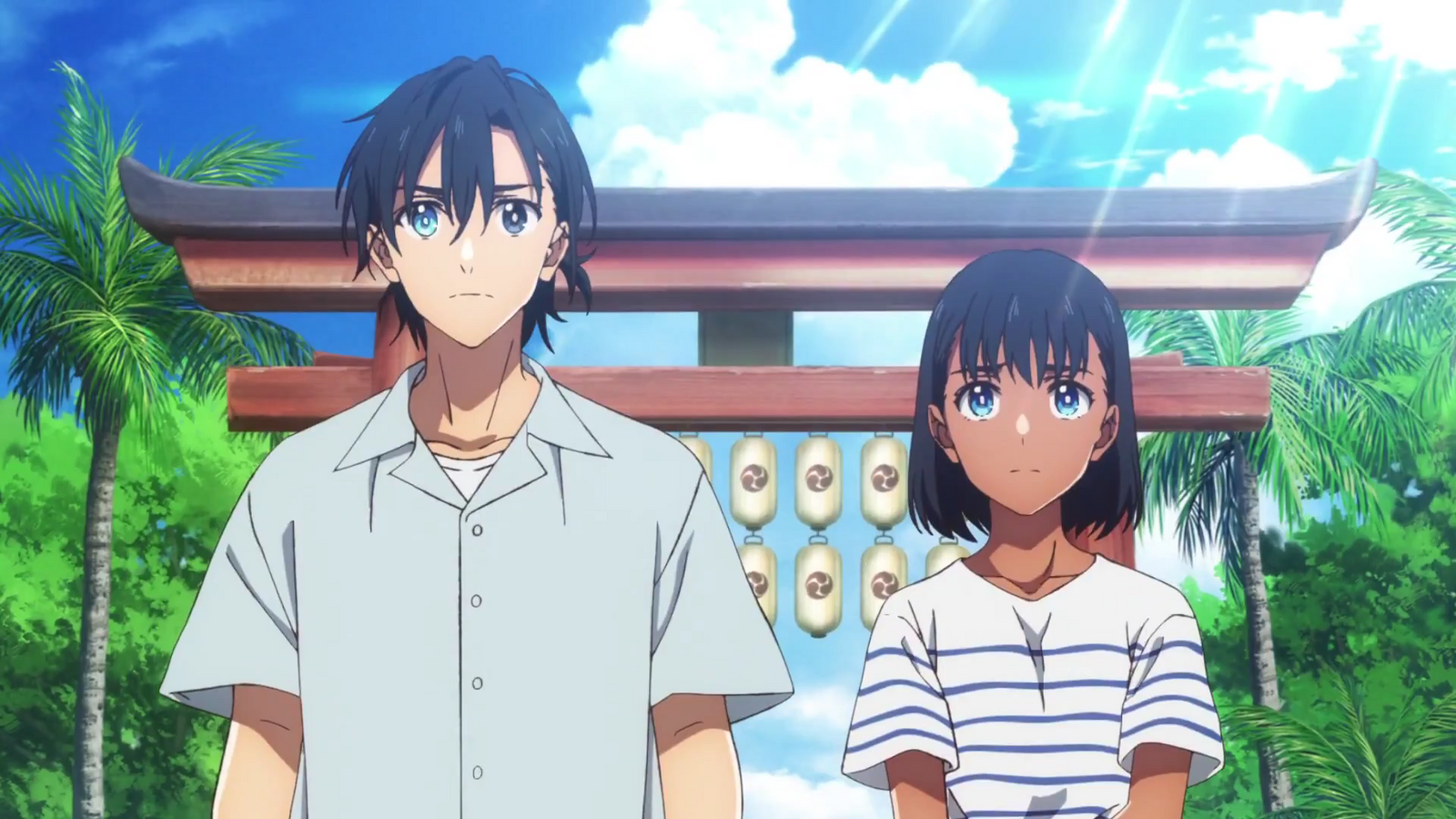 Shinpei and Mio in Summer Time Rendering Episode 2