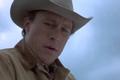 Heath Ledger as Ennis in Brokeback Mountain