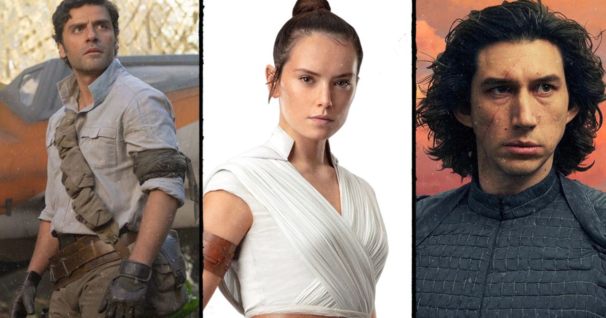 Star Wars sequel trilogy's Poe Dameron, Rey Skywalker and Kylo Ren