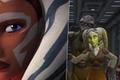 A split image of Ahsoka Tano and the rebels from Star Wars Rebels