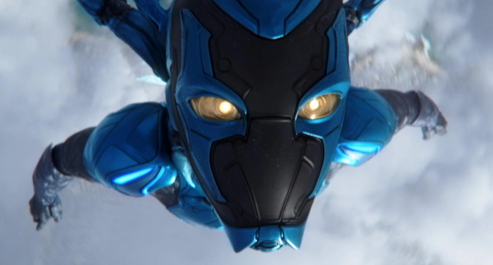 Blue Beetle testing the limitations of the Scarab suit