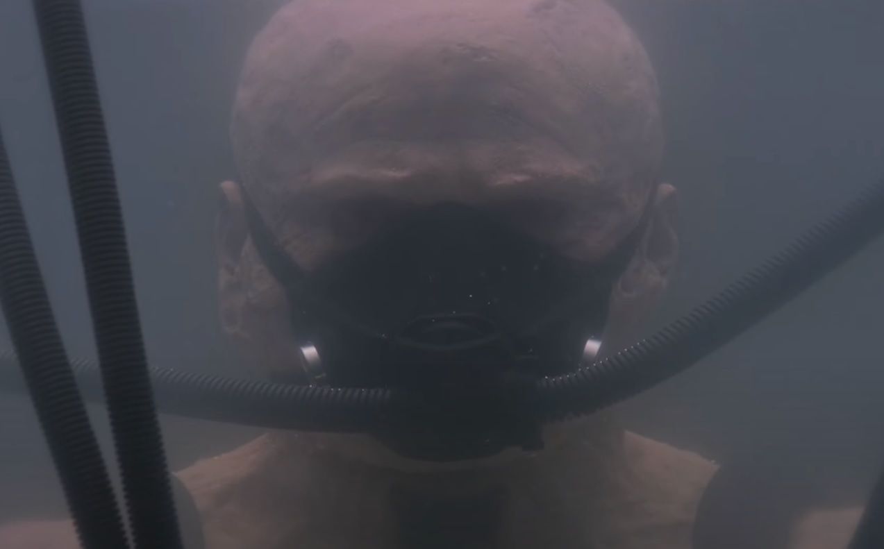 Hayden Christensen as Darth Vader in bacta tank in Obi-Wan Kenobi