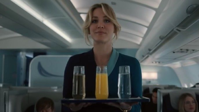 Kaley Cuoco as Cassandra "Cassie" Bowden in The Flight Attendant Season 1