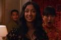 Never Have I Ever Season 3 shocked Maitreyi Ramakrishnan as Devi Vishwakumar, Ramona Young as Eleanor Wong jaw open wide