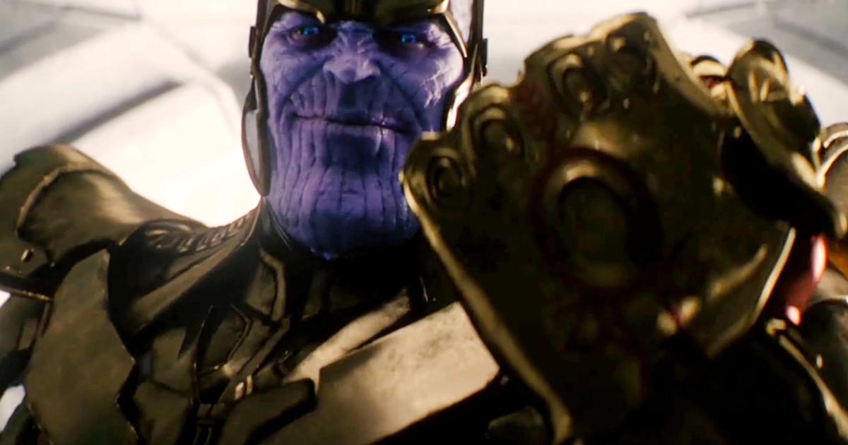 Thanos gathering the six Infinity Stones