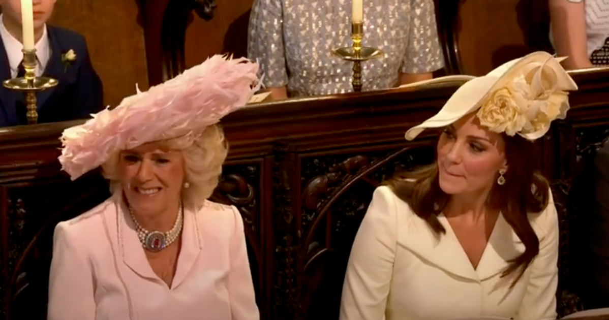 kate-middleton-duchess-camilla-close-bond-prince-charles-and-prince-williams-wives-reportedly-avoided-eye-contact-during-meghan-markles-wedding-to-stop-from-laughing