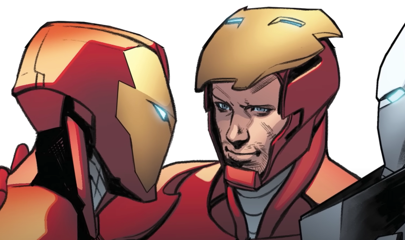 Ironheart meets Iron Man in their own suits