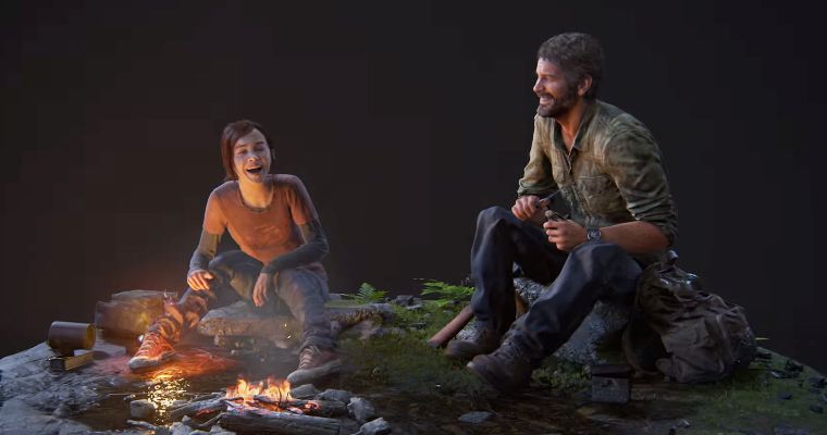 Ellie and Joel in The Last of Us video game