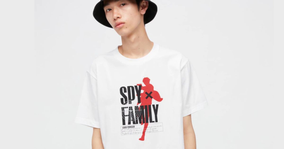 man in white t-shirt with spy x family design