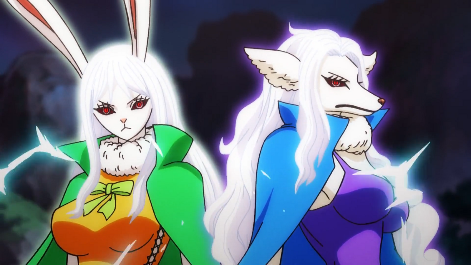 Wanda and Carrot in their Sulong form in the Wano arc of One Piece.
