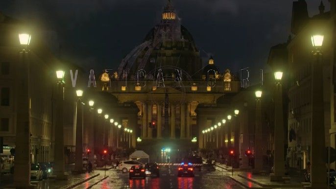 The Vatican at night in Vatican Girl: The Disappearance of Emanuela Orlandi