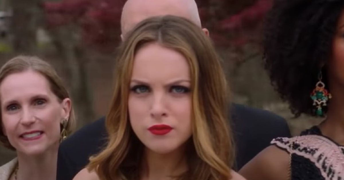 Dynasty Elizabeth Gillies as Fallon Carrington looking annoyed