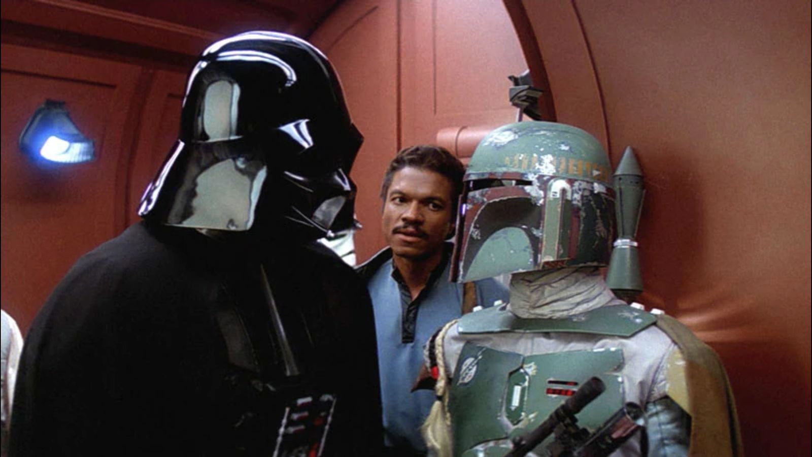 Boba Fett with Lando and Darth Vader