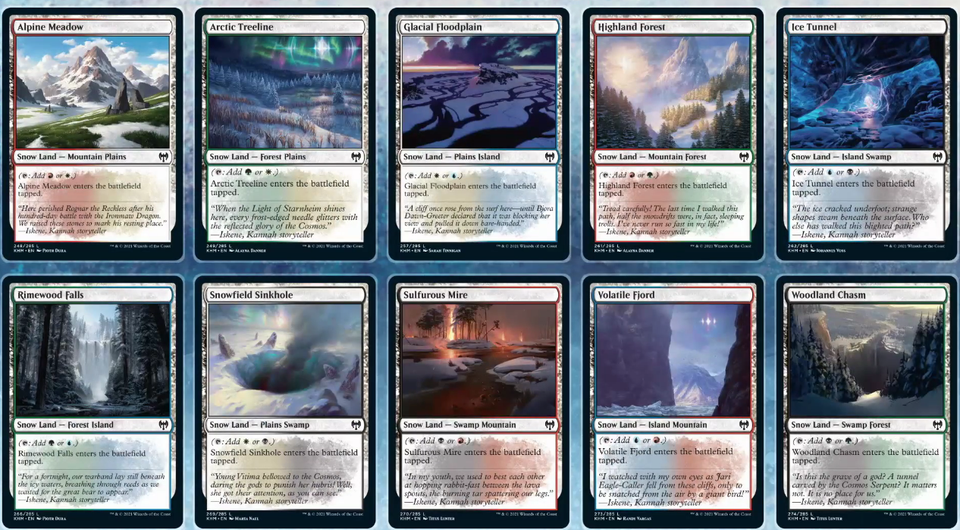 Kaldheim Reveals New Magic: The Gathering Snow Dual-Lands & Snow ...