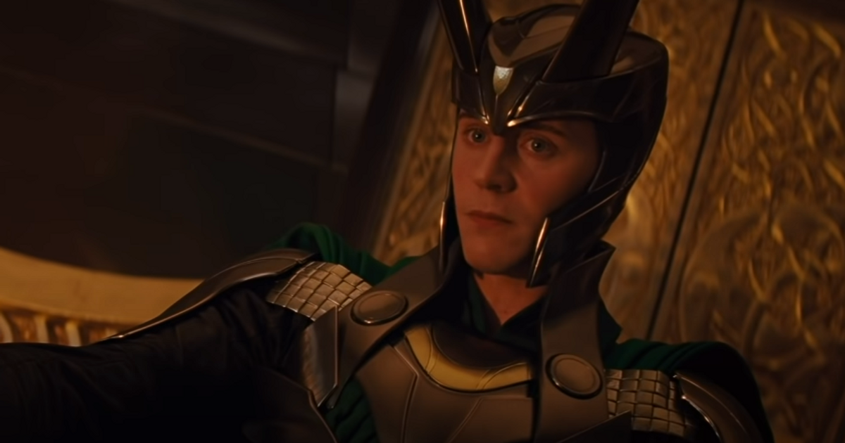 Loki sits on Odin's throne in Asgard