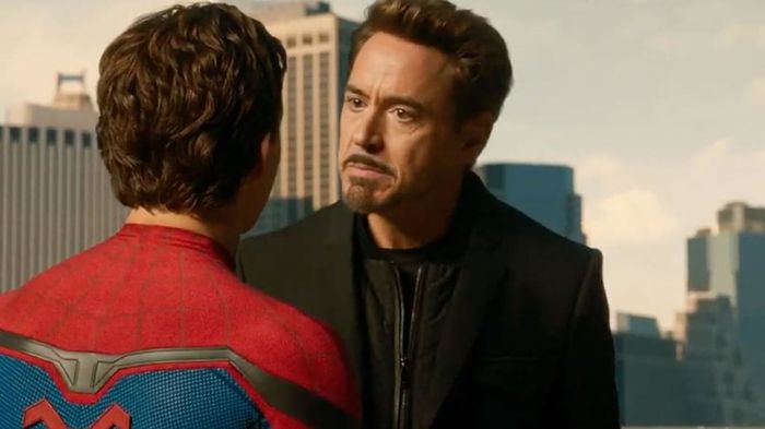 Peter Parker and Tony stark talking about The Avengers