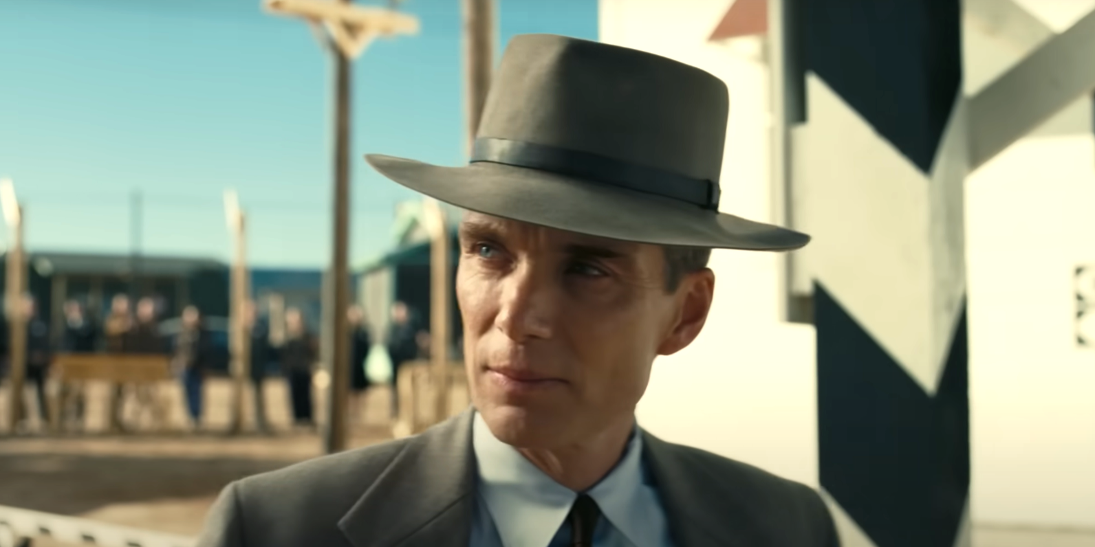Cillian Murphy's Oppenheimer looking at his side