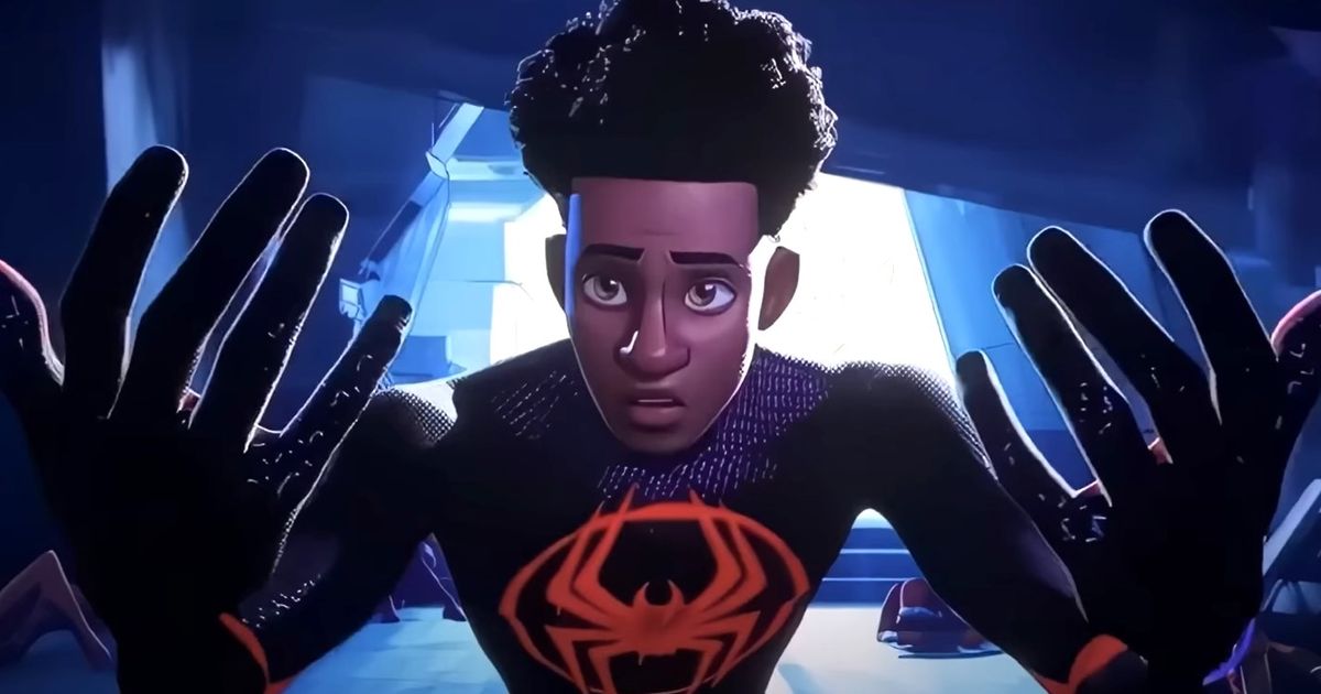 Miles Morales looking at his hands