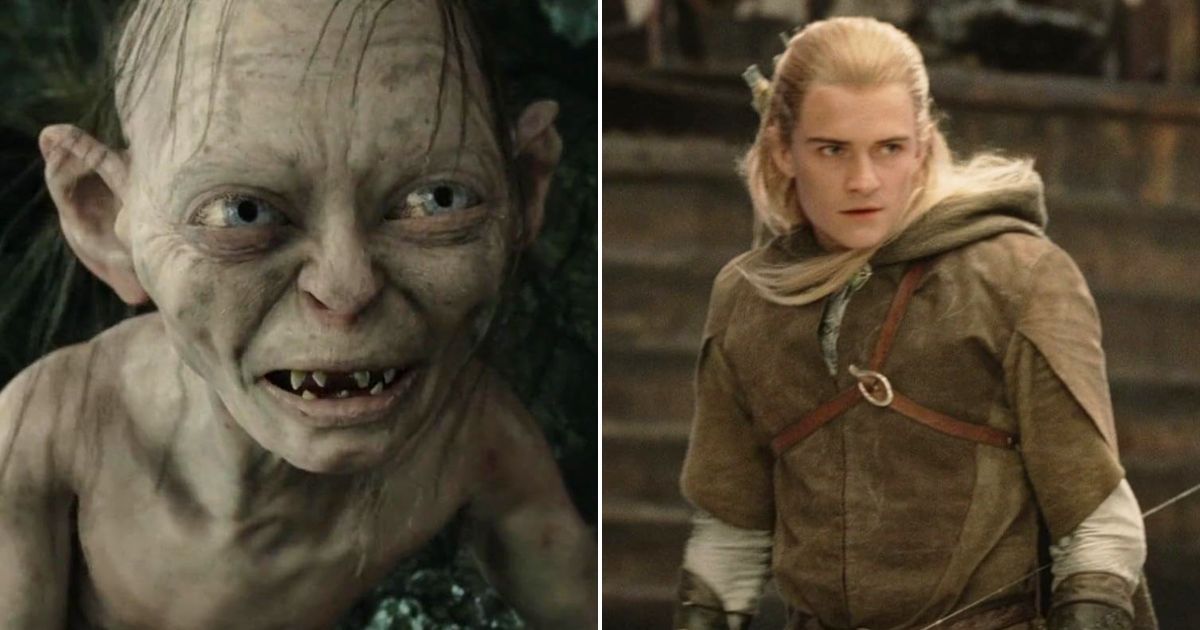 Gollum and Legolas in The Lord of the Rings The Return of the King