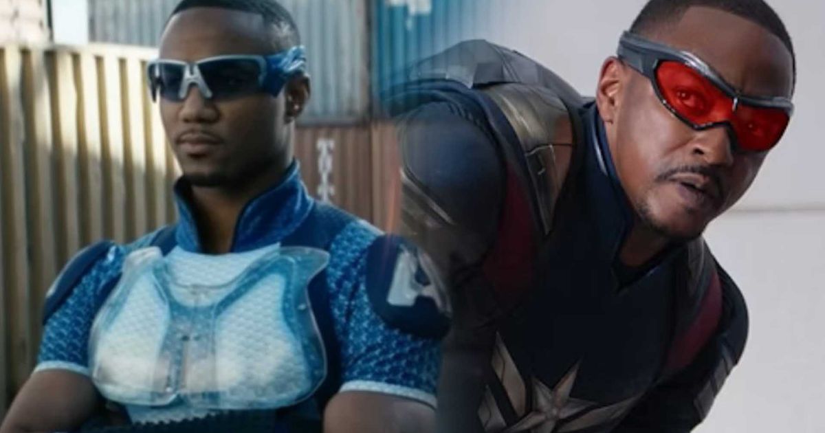 A-Train from The Boys and Sam Wilson in Captain America: Brave New World