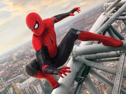 Spider-Man Sony pictures on top of tower