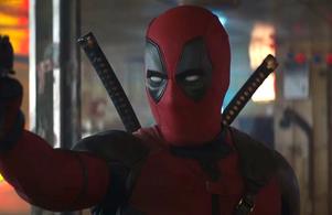 Deadpool pointing a gun in Deadpool and Wolverine