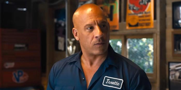 Dominic Toretto in his garage