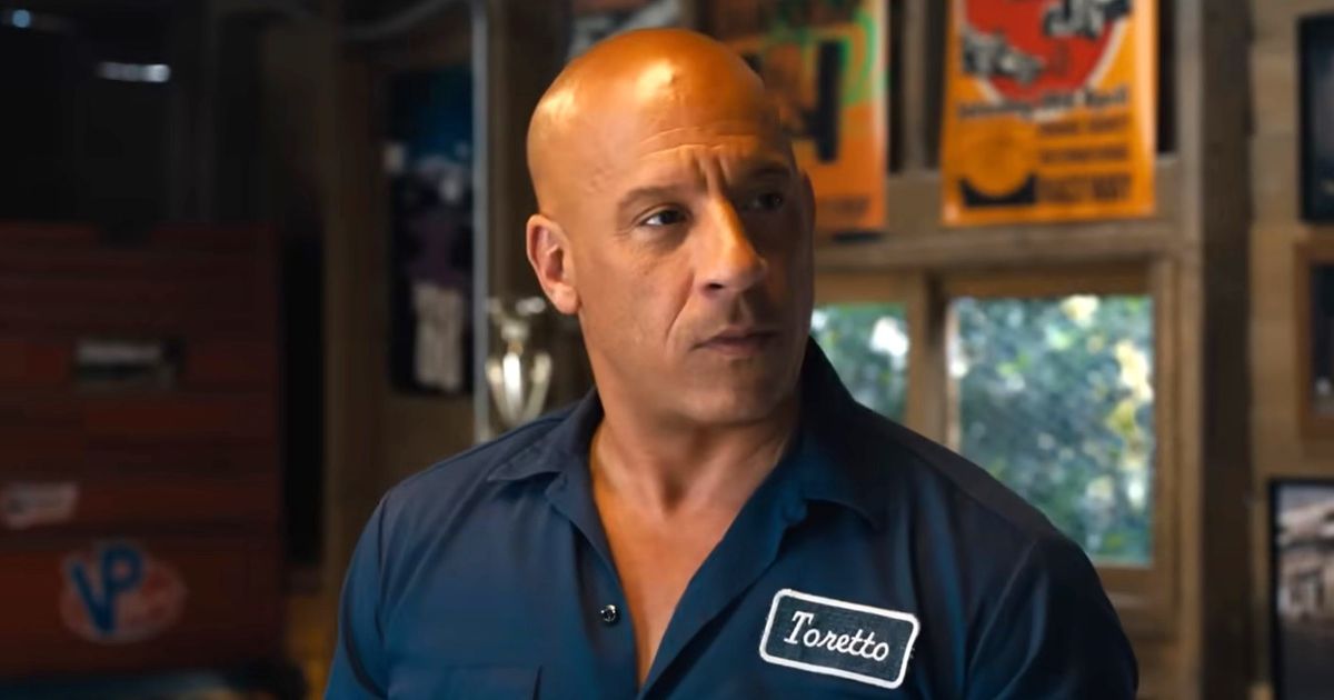 Dominic Toretto in his garage