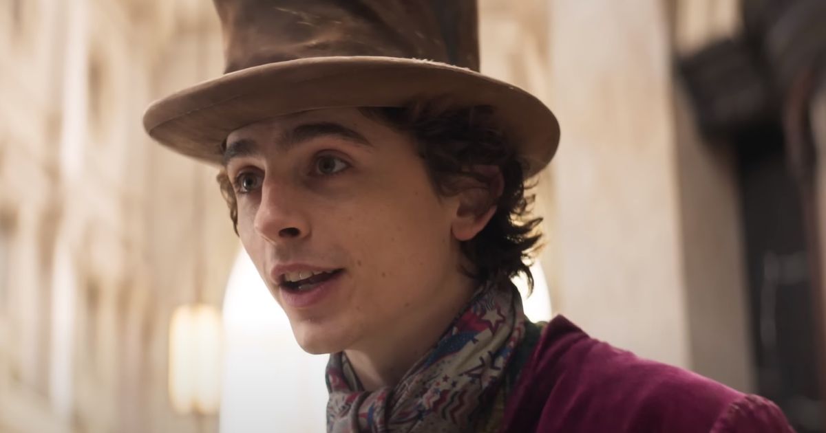 Timothee Chalamet as young Willy Wonka