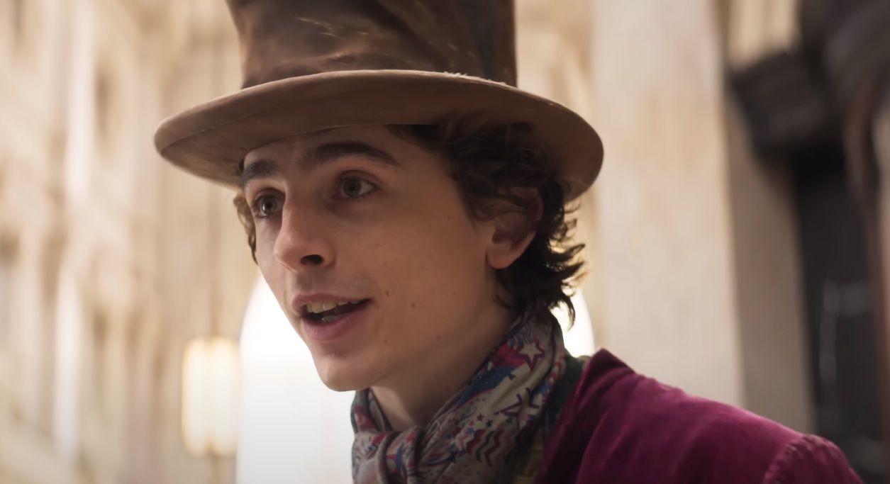 Timothee Chalamet as young Willy Wonka