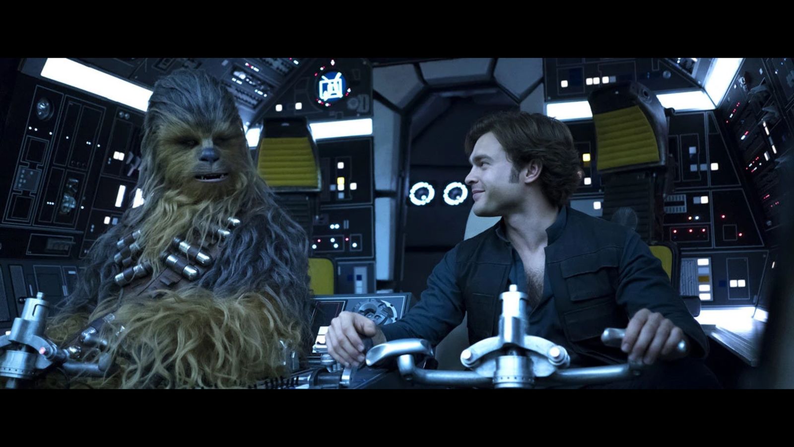 Chewbacca with a young Han Solo from the movie Solo