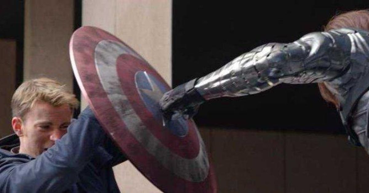 Captain America using Vibranium Shield