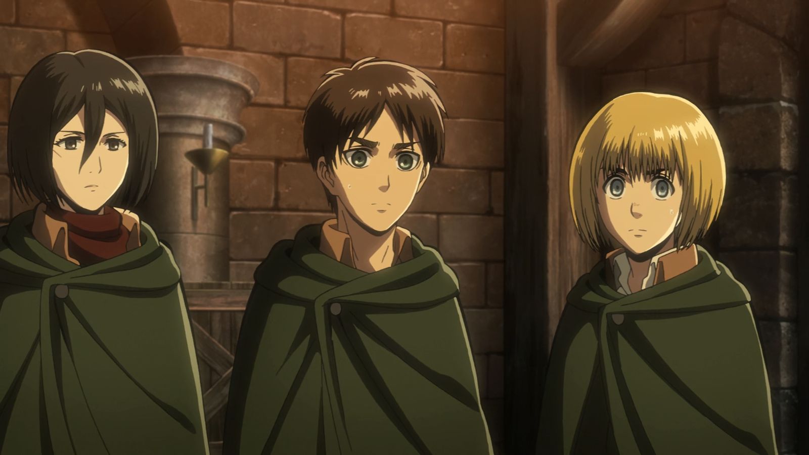 Anime trios Attack on Titan Trio Mikasa Eren and Armin